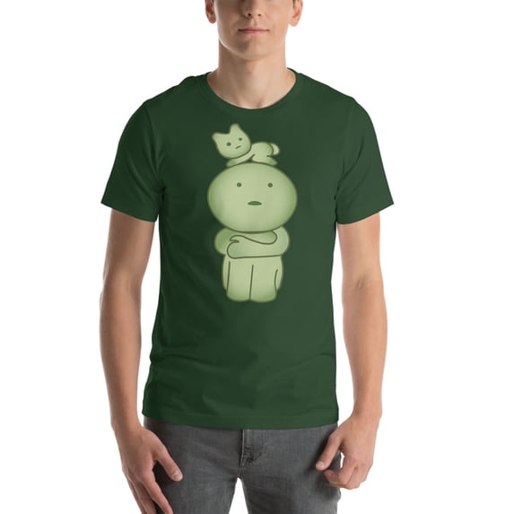 Cute Smiski Shirt – Kawaii Green Character tee (Forest, L)