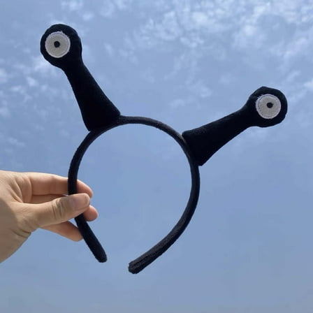 Cute Snail Antenna Hair Headband with Funny Eyes-Soft Elastic Spa Headband for Women & -Washable Makeup Headband for Face Washing,Halloween,Parties & Costumes