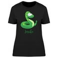 thumbnail image 1 of Cute Snake Doodle Cartoon T-Shirt Women -Image by Shutterstock, Female Medium, 1 of 2