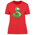 thumbnail image 1 of Cute Snake Doodle Cartoon T-Shirt Women -Image by Shutterstock, Female Small, 1 of 2