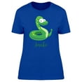 thumbnail image 1 of Cute Snake Doodle Cartoon T-Shirt Women -Image by Shutterstock, Female x-Large, 1 of 2