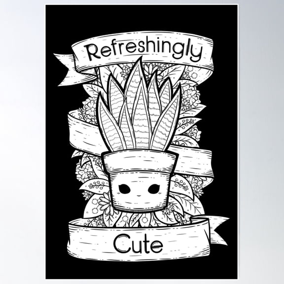 Cute Snake Plant Poster Wall Art, Modern Wall Decor For Living Room Bedroom, 8x12 UNFRAMED