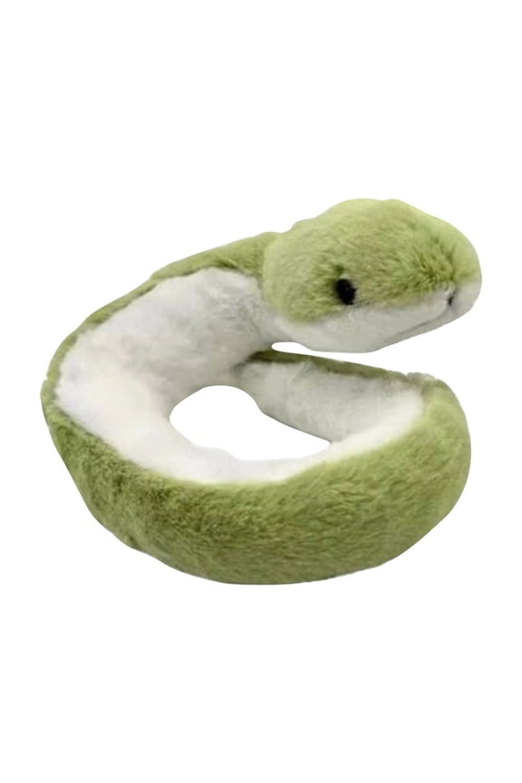 Cute Snake Plush Toy Green Posable Bendable Fabric, Flexible Mascot for Room Decor, 16 in 1-Pack. Soft Twisted Stuffed Animal for Juvenile Room Accents, Birthday Gift