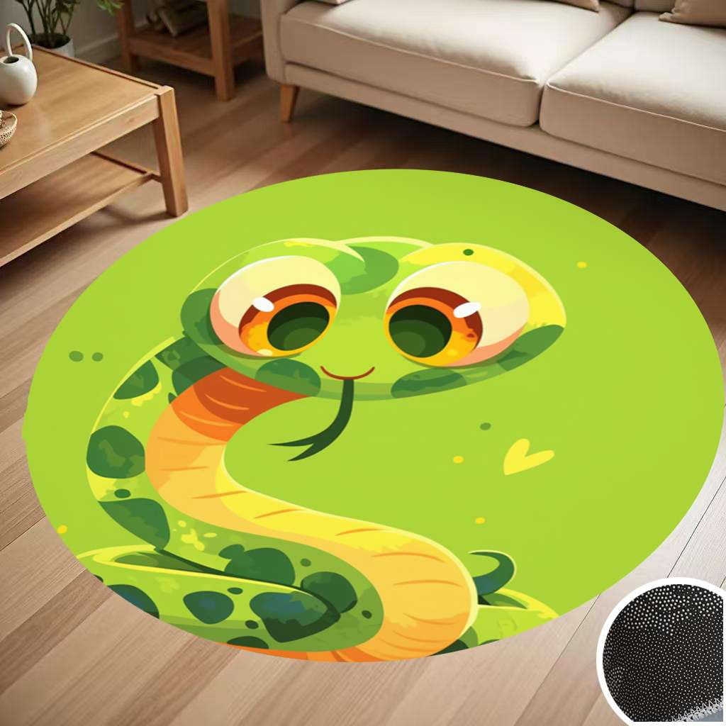 Cute Snake Round Carpet Living Room Bedroom Home Decoration Coffee ...
