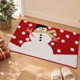 thumbnail image 1 of Cute Snowman Christmas Bath mat for Bathroom Decorations Non Slip, Fluffy Absorbent Microfiber Red Colorful Xmas Cheer Holiday Festive Bathroom Mat Washable, Winter Themed Snow Bath Rug,16x24 Inch, 1 of 7