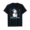 thumbnail image 1 of Cute Snowman Let It Snow Christmas Holiday T-Shirt, 1 of 5