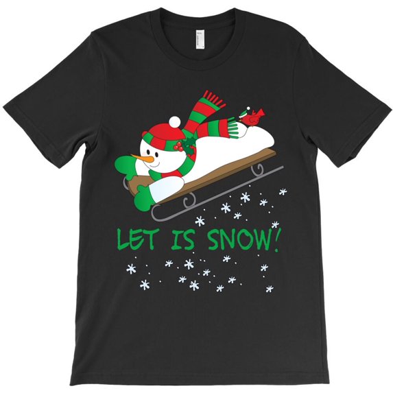 T-shirt Humoristique Noël – Xmas Let It Snow – 100% Coton Homme