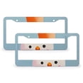 thumbnail image 1 of Cute Snowman License Plate Frames 2 PCS Vintage Christmas License Plate Cover Frame for US And CA 2 Hole Stainless Aluminum License Plate Cover, 1 of 6