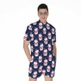 thumbnail image 1 of Cute Snowman Pattern Short Sleeve Men'S Rompers, Christmas Snowman Winter Vibe Casual Summer Jumpsuits Outfit, 1 of 4