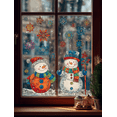 thumbnail image 1 of Cute Snowman Snowflake Canvas Print Wall Art for Living Room Bedroom Kids Room Office Holiday Christmas Decor, 1 of 8