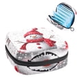 thumbnail image 1 of Cute Snowman with Snowflake Sanitary Napkin Storage Bag, Zipper Menstrual Cup Pouch Feminine Menstruation First Period Pads Holder for Girls Women Ladies, 1 of 6