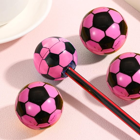 Cute Soccer Ball Shape Pencil Sharpener Small Manual Handheld Sharpener for Students Portable Single Hole Compact School Supplies