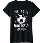 CORATO Cute Soccer Shirt For Girls Just A Girl Who Loves Soccer T-Shirt