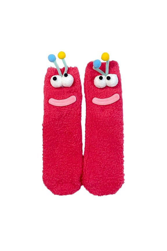 Cute Socks Winter Soft Sleep Bed Floor Socks Fluffy Fleece Hot Socks Warm