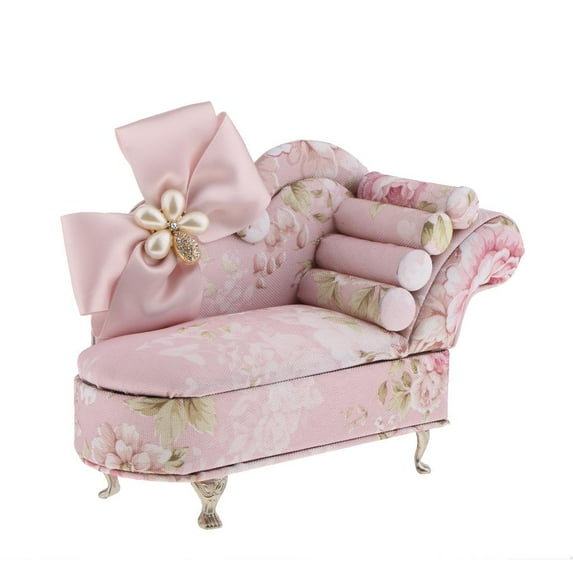 Cute Sofa Dresser Chair Children Fabric Jewellery Box Organiser Girls Gift