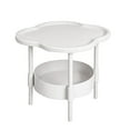 thumbnail image 1 of Cute Sofa Side Table End Table, 2 Tier Couch Side Table White Cute End Table Beside Table Small Tray Table for Living Room Bedroom, 1 of 8