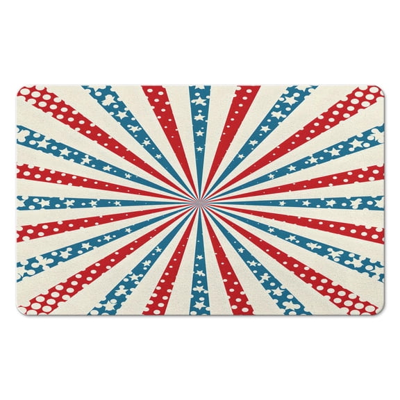 Cute & Soft Bath Mat: Non-Slip, 20x32 inch, Machine Washable Bathroom Rug with Vintage Sun Design