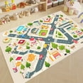 thumbnail image 1 of Cute Soft Children Room Carpet Funny Traffic Road Cartoon Play Mat Living Room ration Home Non-slip Plush Large Rug Washable, 1 of 5