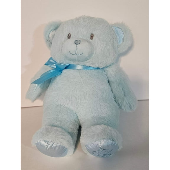 Cute & Soft Stuffed Light Blue Teddy Bear by Uxue Diapers Cakes