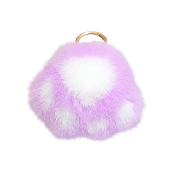 Cute Soft Plush Cat Paw keychain Fluffy Warm Comfortable Kitty Hand Key Chain Ring Holder Bag Purse Pendant Faux Fur Handbag Pendant Ideal Gift for Women