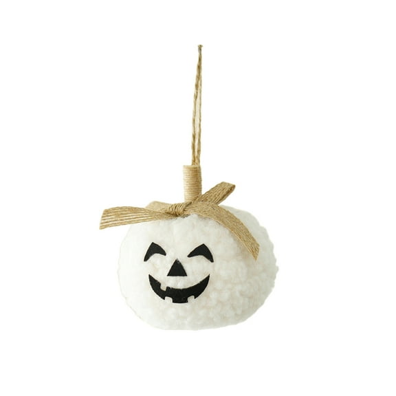 Cute Soft Pumpkin Face Hanging Decoration For Halloween Fall Party Indoor Home Decor 3-Inch Fabric Ornament Multicolor Accent