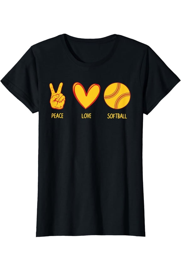 Cute Softball Design For Women Girls Softball Player Sports T-Shirt