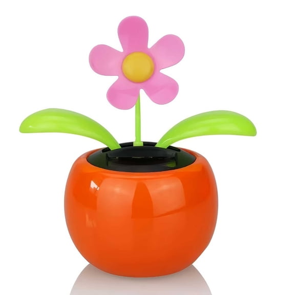Cute Solar Power Flip Flap Flower Insect For Car Decoration Swing Dancing Flower Eco-friendly Bobblehead Solar Dancing Flowers in Colorful Pots