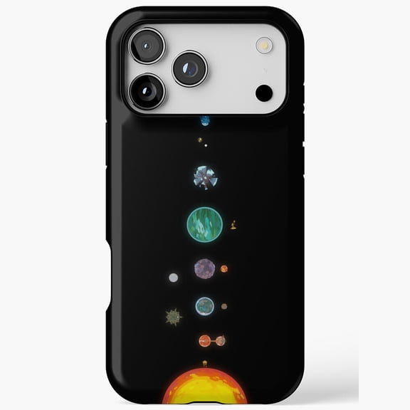 Cute Solar System Planets Space Galaxy OrbitPhone Case for iPhone 17 16 15 14 13 12 11 Pro Max