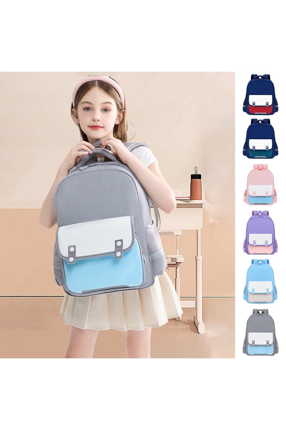 Cute Solid Color Daypack for Ages 5rd 5th 7th 9th Primary School Bookbag for Playground Park Outings Travel