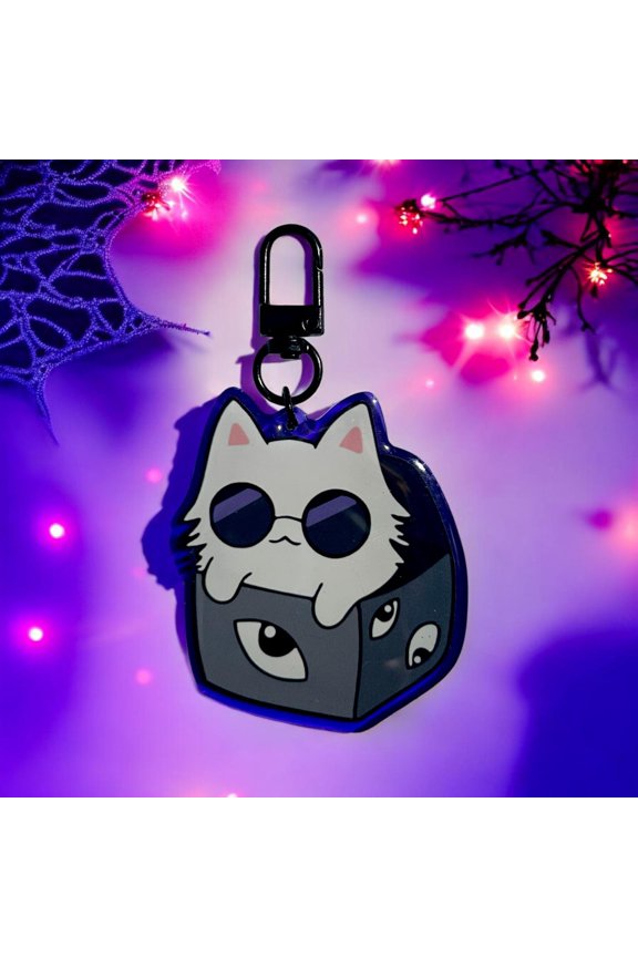 Cute Sorcerer Cat Acrylic Keychain, Prison Realm Charm