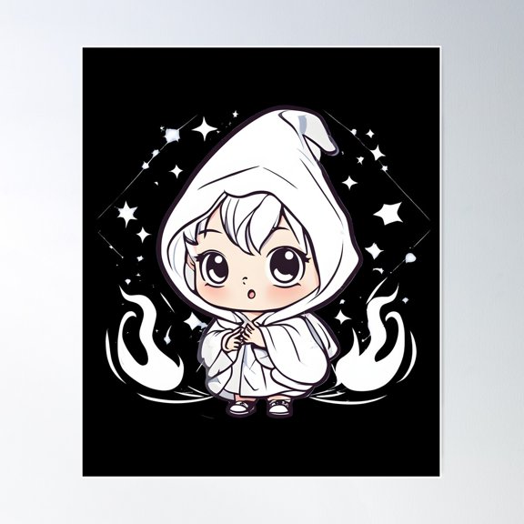 Cute Sorcerer Poster Wall Art, Modern Wall Decor For Living Room Bedroom, 8x12 UNFRAMED