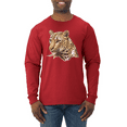 thumbnail image 1 of Cute Southeast African Cheetah Animal Lover Mens Long Sleeve Shirt, 1 of 1