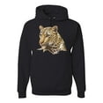 thumbnail image 1 of Cute Southeast African Cheetah Fashion Graphic Hoodie Sweatshirt, Black, Small, 1 of 1