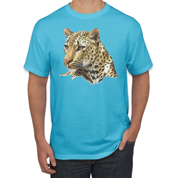 Cute Southeast African Cheetah Fashion Graphic T-Shirt, Light Turquoise, 3XL