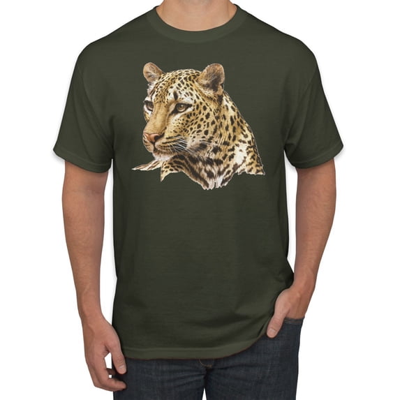 Cute Southeast African Cheetah Fashion Graphic T-Shirt, Military Green, X-Large