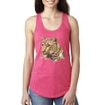 thumbnail image 1 of Cute Southeast African Cheetah Fashion Ladies Racerback Tank Top, Hot Pink, Medium, 1 of 1