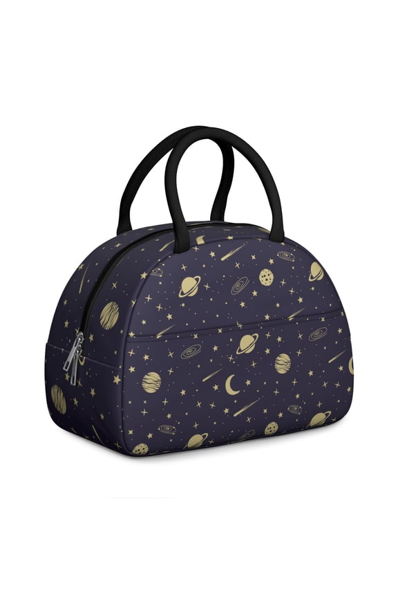 Cute Space Backpack, Moon, Stars, and Rocket Design for Space and Galaxy Lovers