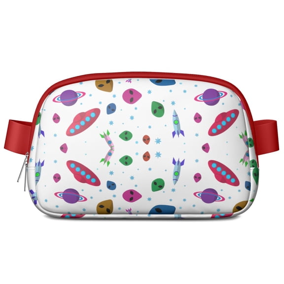Cute Space Fanny Pack – Galaxy and Moon Design Waist Bag – Waterproof Belt Bag for Starry Night and Sci-Fi Lovers