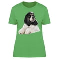 thumbnail image 1 of Cute Spaniel Dog On The Floor T-Shirt Women -Image by Shutterstock, Female 3X-Large, 1 of 2