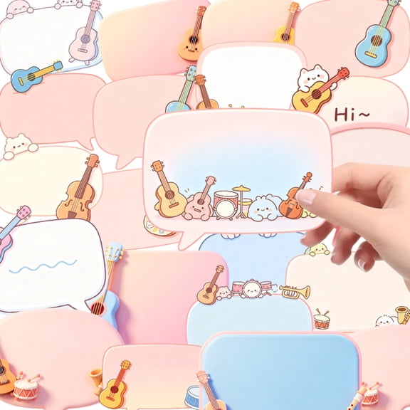 Cute Speech Bubble Sticker Labels, 150 Pcs Waterproof Blank Writeable Cartoon Stickers, Adorable Kawaii Text Box Stickers for Journaling, Planner, Scrapbooking, DIY Crafts, Notebook Decor