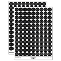 Cute Spider 200  Round Stickers - Black - Gloss Finish - 0.50" Size