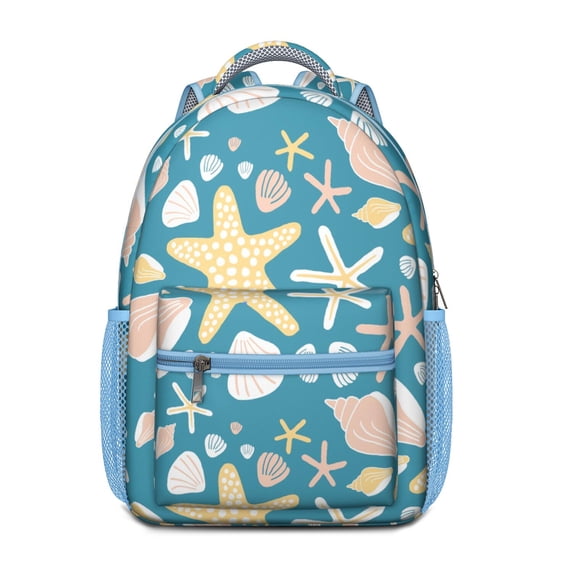 Cute Spiral Seashell School Backpack - Waterproof & Breathable Daypack with Adjustable S-Shaped Shoulder Straps for Teens