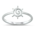 thumbnail image 1 of Cute Spiral Sun Shine Ring .925 Sterling Silver Band Jewelry Female Male Unisex Size 4, 1 of 4