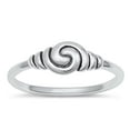 thumbnail image 1 of Cute Spiral Swirl Simulated Abalone Ring .925 Sterling Silver Band Jewelry Female Male Unisex Size 7, 1 of 4