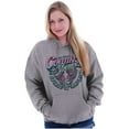 thumbnail image 1 of Cute Spirit of America Angel Wings Women Plus Size Graphic Pullover Hoodie Brisco Brands 5X, 1 of 4