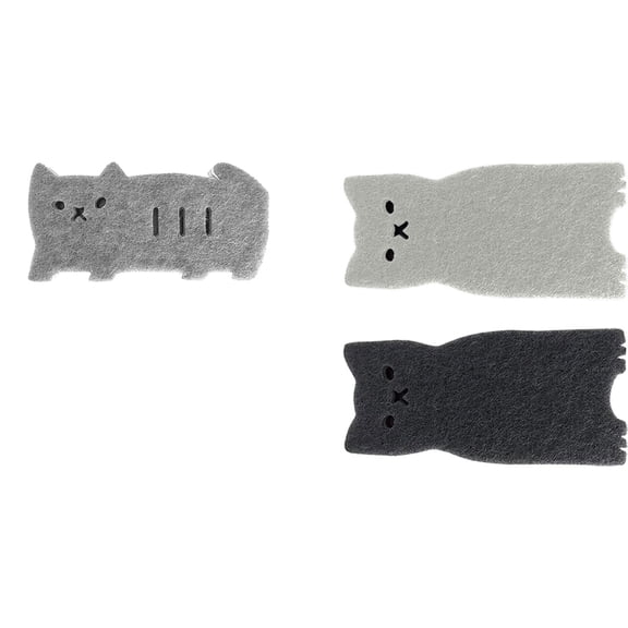 Cute Sponge Wipe Kitchen Cleaning Sponges Thickened Dish Scrubber Set,Strong Degreasing Dense Sponge for Plates Pots Pans,Cute Countertop Sink Stovetop Cleaning for Home Apartment Dorm-Gray,White
