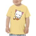 thumbnail image 1 of Cute Spookitty W Candies T-Shirt Toddler -Image by Shutterstock,  5 Toddler, 1 of 4