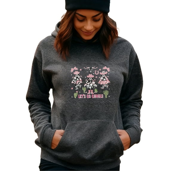 Cute Spooky Cow Halloween Cow Hoodie for Men and Women, Unisex Pullover Hooded Sweatshirt, Comfortable Cotton Poly Blend, Casual Fall Seasonal Outfit