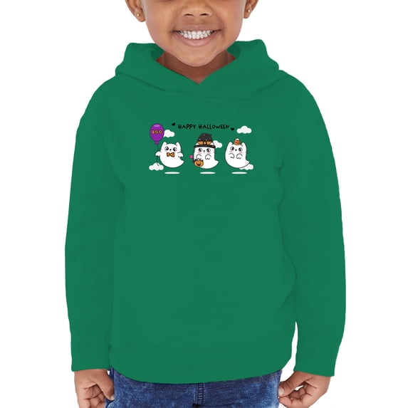 Cute Spooky Ghost Kittens Hoodie Toddler -Image by Shutterstock, 4 Toddler