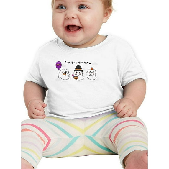 Cute Spooky Ghost Kittens T-Shirt Infant -Image by Shutterstock, 18 Months